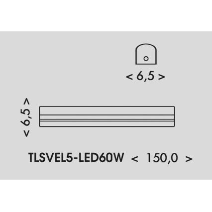 LED Zářivkové svítidlo VELO LED/36/48/60W/230V 3000/4000/6000K 150 cm bílá