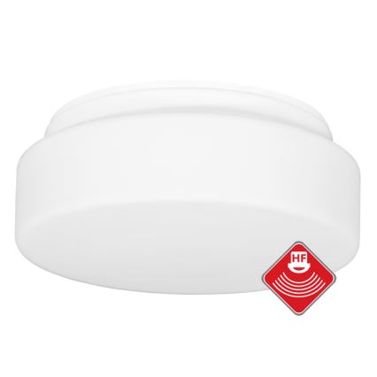 Venkovní stropní svítidlo se senzorem HECTOR 1xE27/60W/230V pr. 25 cm IP44 opál bílá