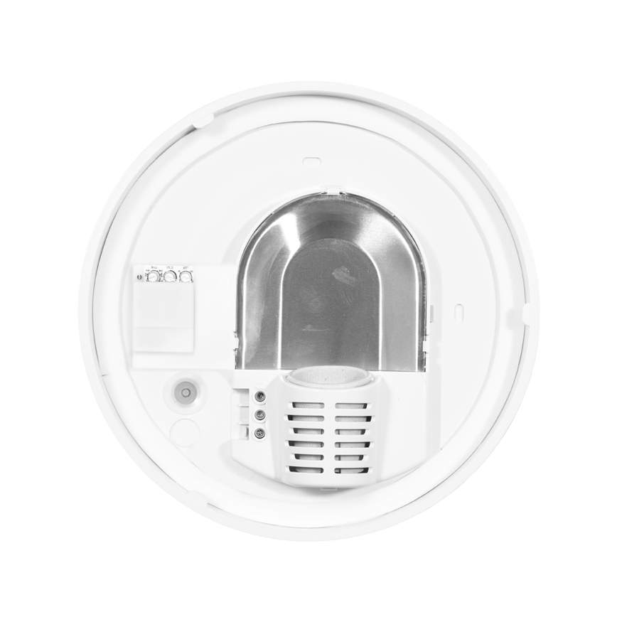 Venkovní stropní svítidlo se senzorem HECTOR 1xE27/60W/230V pr. 25 cm IP44 opál bílá