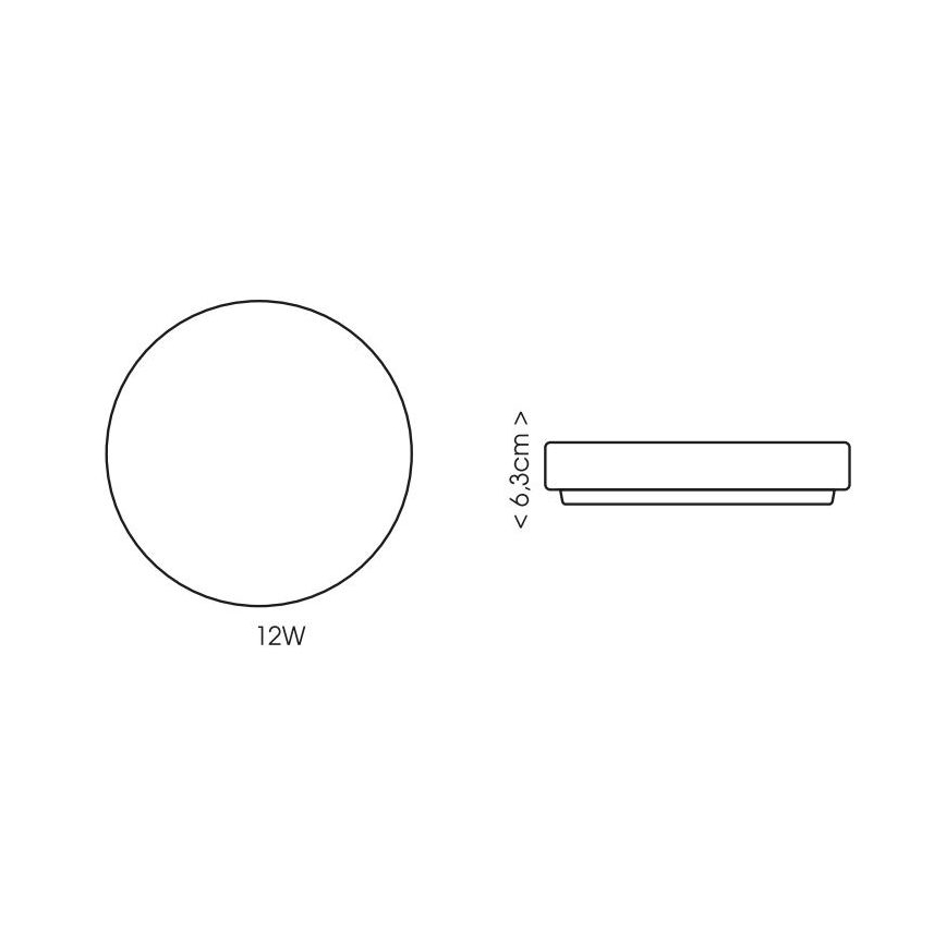 LED Koupelnové stropní svítidlo LIRA LED/12W/230V 4000K pr. 24 cm IP44