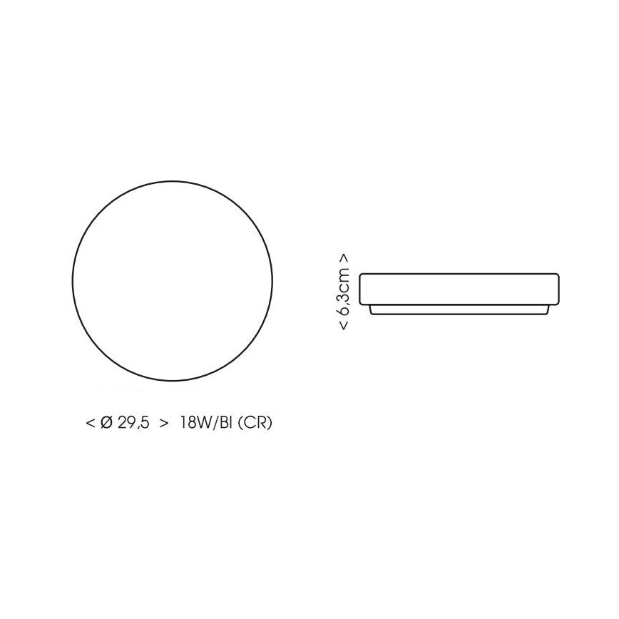 LED Koupelnové stropní svítidlo LIRA LED/18W/230V 4000K pr. 29,5 cm IP44 bílá