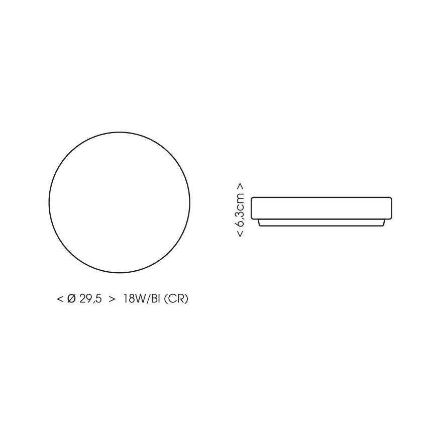 LED Koupelnové stropní svítidlo LIRA LED/18W/230V 4000K pr. 29,5 cm IP44 černá