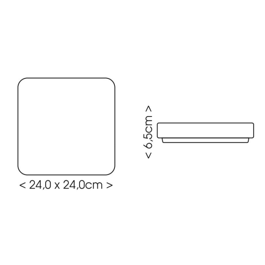 LED Koupelnové stropní svítidlo LUKY LED/12W/230V 4000K 24x24 cm IP44