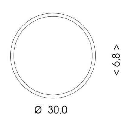 LED Venkovní stropní svítidlo MARTIN LED/15W/230V 3000/4000K pr. 30 cm IP65 černá