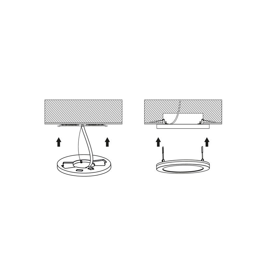 LED Stmívatelný panel LEXA LED/12/18/24W/230V 3000/4000/6000K pr. 30 cm černá