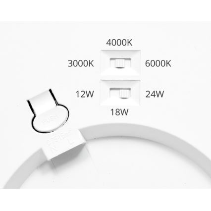 LED Stmívatelné podhledové svítidlo se senzorem LEXA LED/12/18/24W/230V 3000/4000/6000K pr. 30 cm bílá