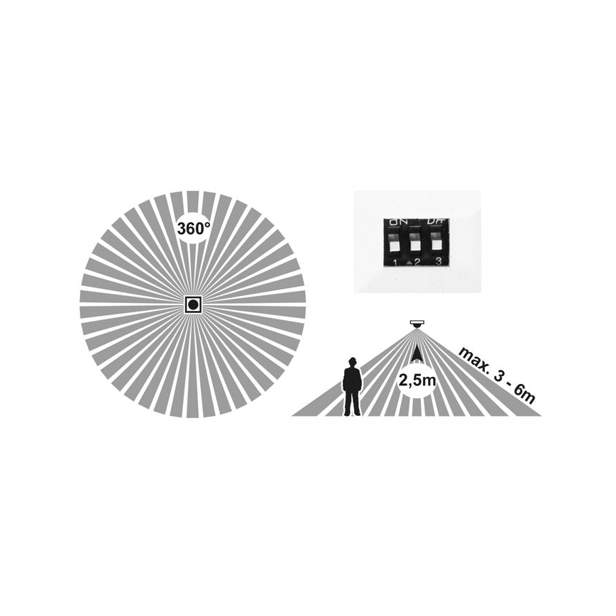 LED Stmívatelné podhledové svítidlo se senzorem LEXA LED/12/18/24W/230V 3000/4000/6000K pr. 30 cm bílá
