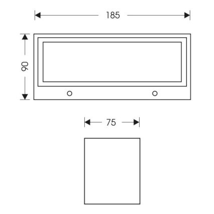 LED Venkovní nástěnné svítidlo OSKAR LED/12W/230V 4000K IP54