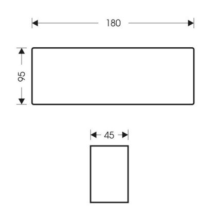LED Venkovní nástěnné svítidlo BRICK 2xLED/6W/230V 3000/4000/6500K IP65 černá