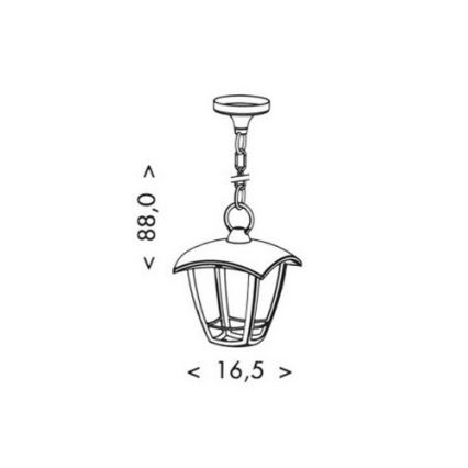 LED Venkovní lustr na řetězu VERONA LED/8W/230V IP44