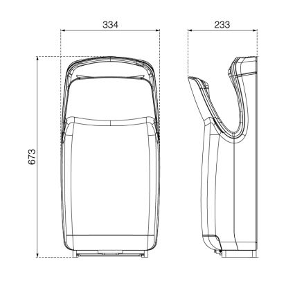 EcoStep 10005 - Osoušeč rukou R1.1 750/1000W/230V perleťově bílá