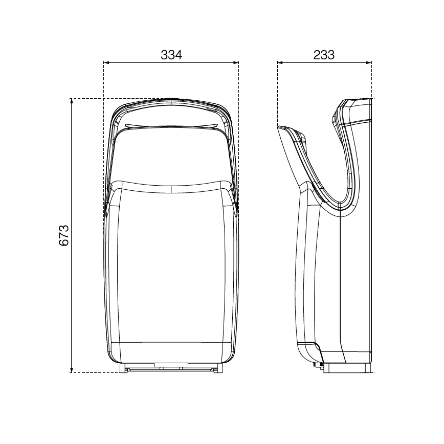 EcoStep 10006 - Osoušeč rukou R1.1 750/1000W/230V stříbrná