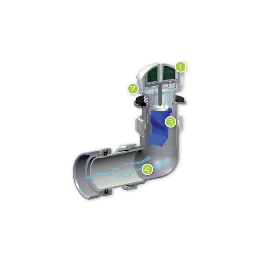 EcoStep 30011 - Bezvodý pisoár P1.1 keramika/bílá