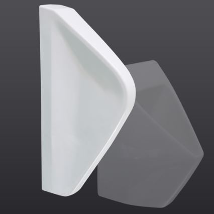 EcoStep 33001 - Pisoárová dělicí stěna 57,5x36 cm keramika/bílá