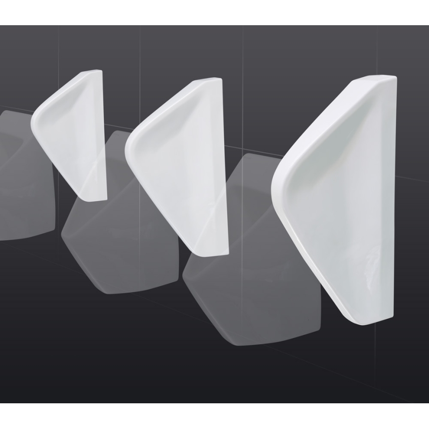 EcoStep 33001 - Pisoárová dělicí stěna 57,5x36 cm keramika/bílá