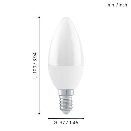 EGLO - LED Stmívatelná žárovka E14/6W/230V 3000K - STEPDIMMING
