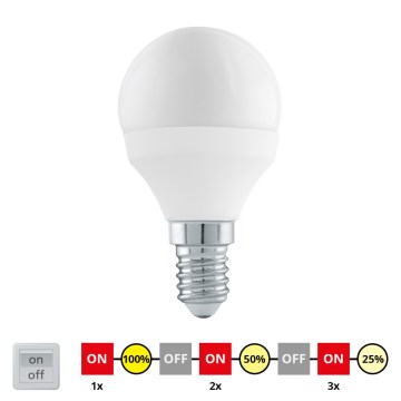 EGLO 11583 - LED žárovka stmívatelná E14/6W/230V - STEPDIMMING teplá bílá EGLO 11583 - LED žárovka stmívatelná E14/6W/230V - STEPDIMMING teplá bílá