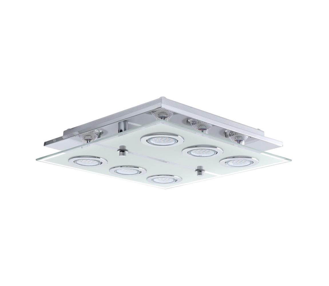 EGLO 13551 - LED stropní svítidlo CABO 6xGU10/3W/230V 13551 Matný chrom,Čirá,Lesklý chrom