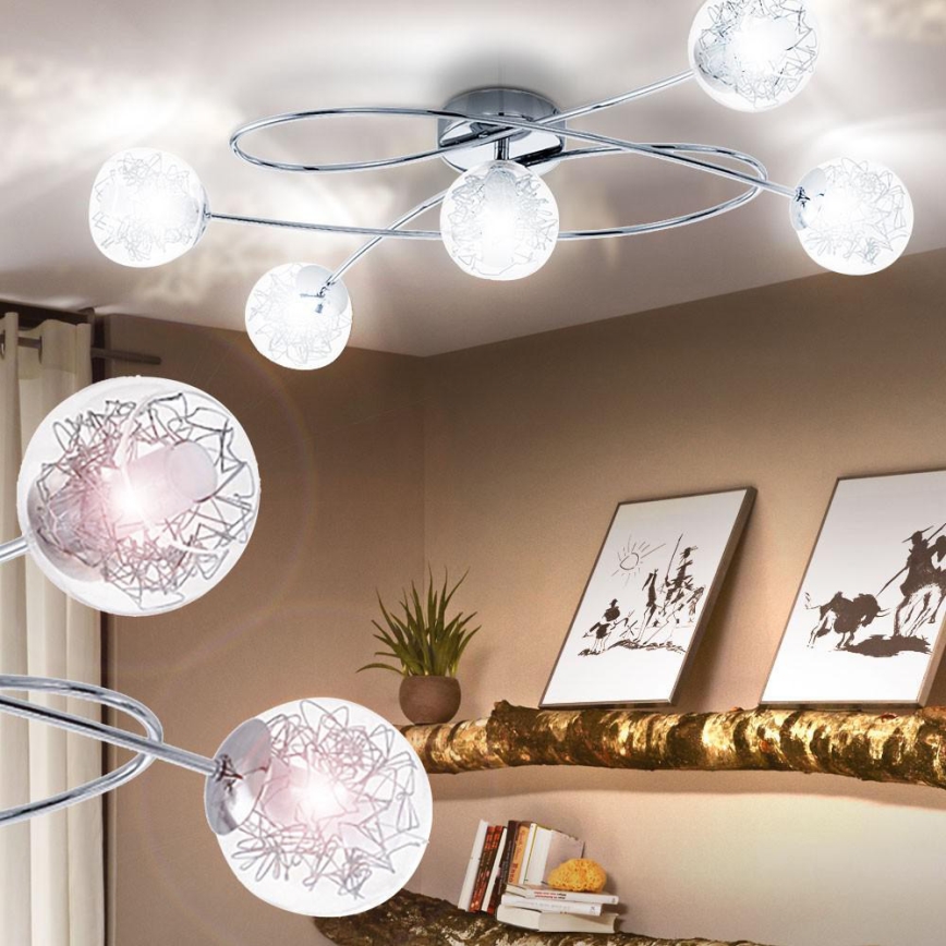 Eglo 13659 - Stropní svítidlo PRATO 1 5xG9/33W/230V