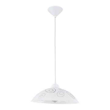 EGLO 13991 - Lustr na lanku VETRO 1xE27/60W bílá