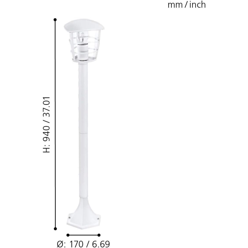 Eglo 18799 - LED Venkovní lampa ALORIA 1xE27/8,5W/230V IP44 bílá