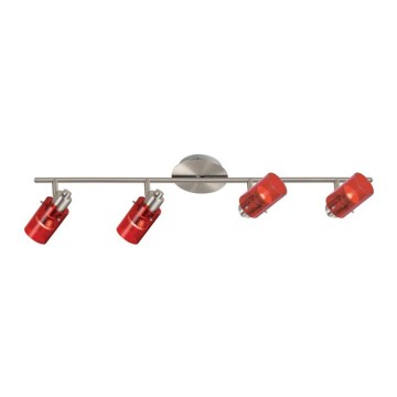 EGLO 22064 - Bodové svítidlo STOMP 1 4xGU10/50W červená EGLO 22064 - Bodové svítidlo STOMP 1 4xGU10/50W červená
