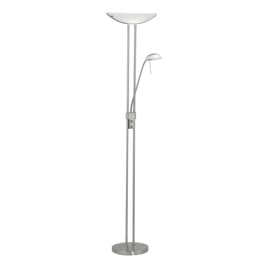 Eglo 25869 - Stmívatelná stojací lampa BAYA 1xR7s/230W/230V + 1xG9/33W matný chrom