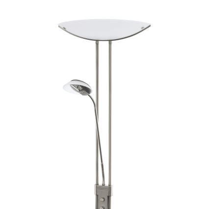 Eglo 25869 - Stmívatelná stojací lampa BAYA 1xR7s/230W/230V + 1xG9/33W matný chrom