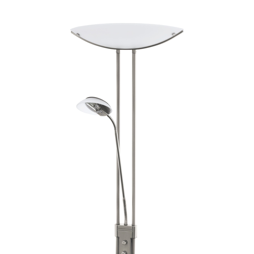 Eglo 25869 - Stmívatelná stojací lampa BAYA 1xR7s/230W/230V + 1xG9/33W matný chrom