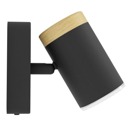 Eglo - Koupelnové nástěnné bodové svítidlo 1xGU10/3W/230V IP44 černá/béžová