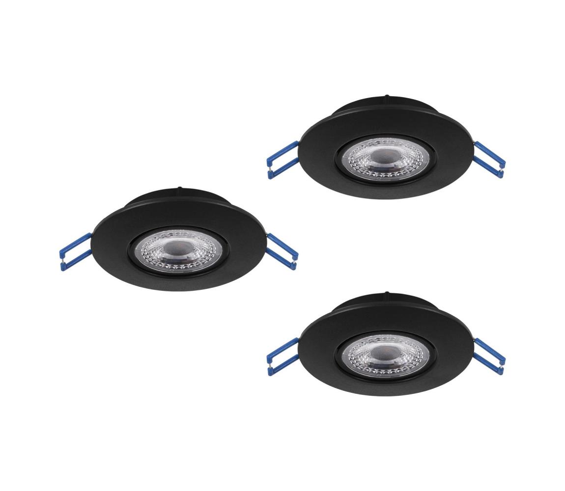 Eglo 300188 - SADA 3xLED Podhledové svítidlo GEDREZ LED/4,9W/230V pr. 9 cm černá 300188
