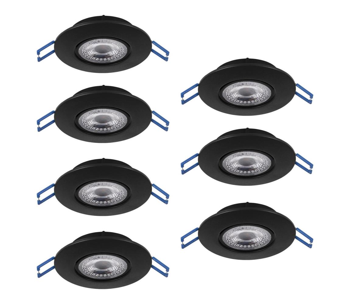 Eglo 300191 - SADA 7xLED Podhledové svítidlo GEDREZ LED/4,9W/230V pr. 9 cm černá 300191