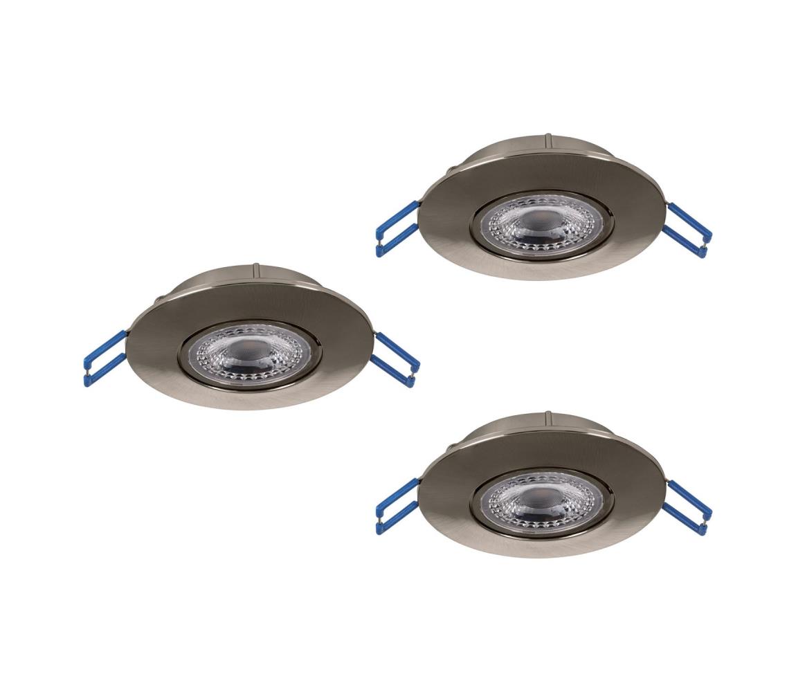 Eglo 300193 - SADA 3xLED Podhledové svítidlo GEDREZ LED/4,9W/230V pr. 9 cm chrom 300193 Matný chrom