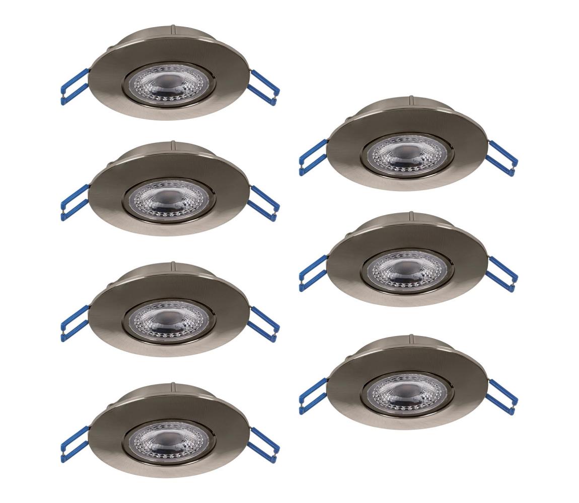 Eglo 300195 - SADA 7xLED Podhledové svítidlo GEDREZ LED/4,9W/230V pr. 9 cm chrom 300195 Matný chrom