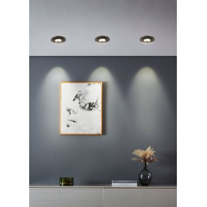 Eglo - SADA 10xLED Podhledové svítidlo LED/4,9W/230V 2700/4000/6500K pr. 9 cm matný chrom