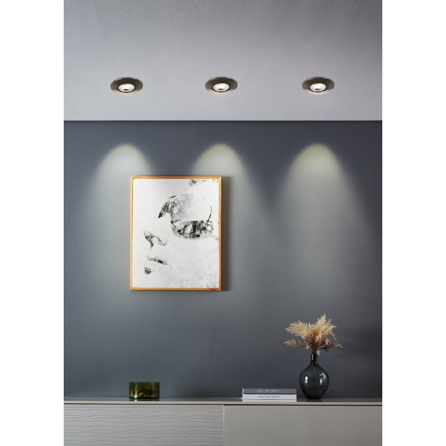 Eglo - SADA 10xLED Podhledové svítidlo LED/4,9W/230V 2700/4000/6500K pr. 9 cm matný chrom