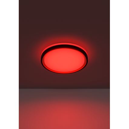 Eglo 300684 - LED RGBW Stmívatelné stropní svítidlo MALERAMARA-Z LED/14W/230V 2700-6500K pr. 35,7 cm černá/zlatá + dálkové ovládání