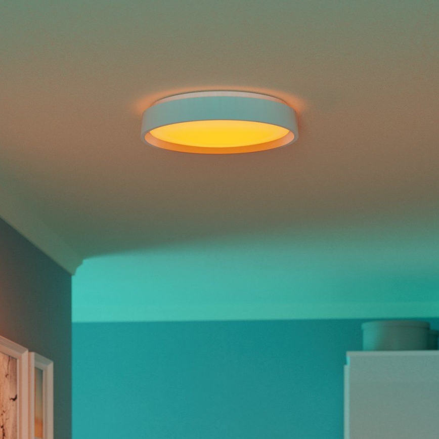 Eglo 300686 - LED RGBW Stmívatelné stropní svítidlo MASSIGNANO-Z LED/18,5W/230V bílá + dálkové ovládání