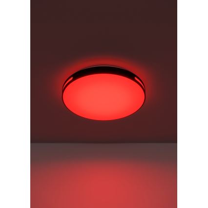 Eglo 300687 - LED RGBW Stmívatelné stropní svítidlo MONTEGRANARO-Z LED/18,5W/230V 2700-6500K pr. 39,4 cm černá + dálkové ovládání