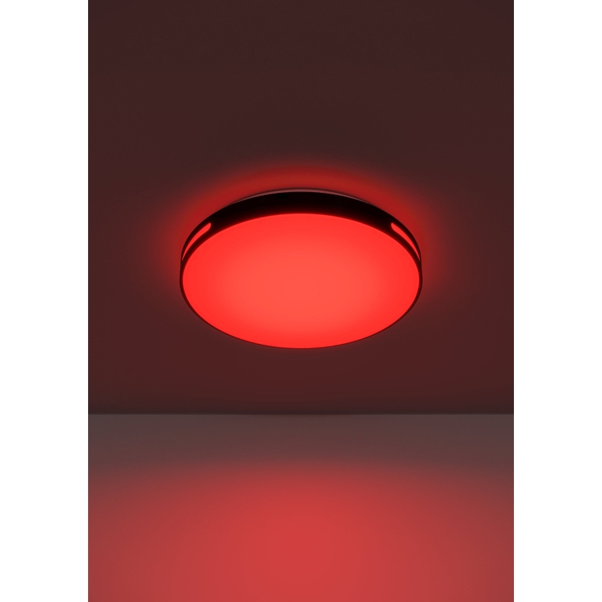 Eglo 300687 - LED RGBW Stmívatelné stropní svítidlo MONTEGRANARO-Z LED/18,5W/230V 2700-6500K pr. 39,4 cm černá + dálkové ovládání