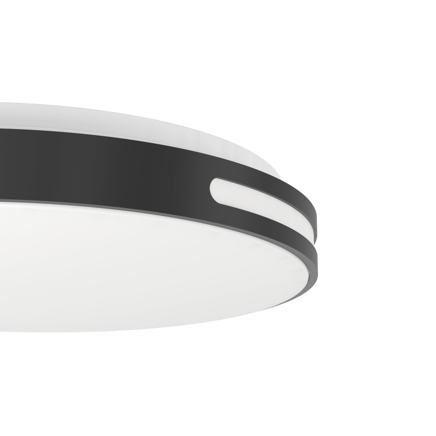 Eglo 300687 - LED RGBW Stmívatelné stropní svítidlo MONTEGRANARO-Z LED/18,5W/230V 2700-6500K pr. 39,4 cm černá + dálkové ovládání