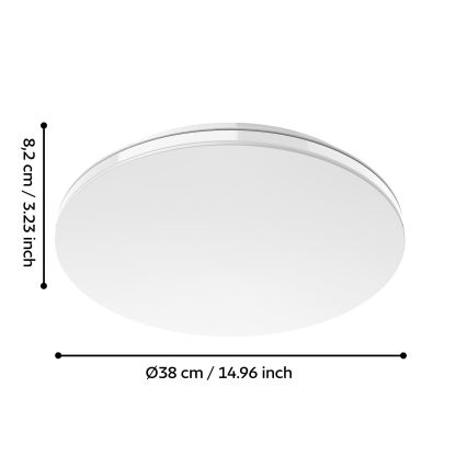 Eglo 300833 - LED RGBW Stmívatelné stropní svítidlo MALTIGNANO-Z LED/18,5W/230V 2700-6500K pr. 38 cm + dálkové ovládání