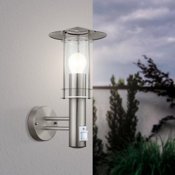 EGLO 30185 - Senzorové venkovní nástěnné svitídlo LISIO 1xE27/60W/230V EGLO 30185 - Senzorové venkovní nástěnné svitídlo LISIO 1xE27/60W/230V