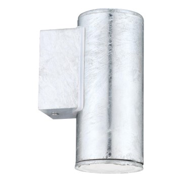 Eglo 30908 - LED Venkovní nástěnné svítidlo RIGA 1xGU10/2,8W/230V IP44 stříbrná