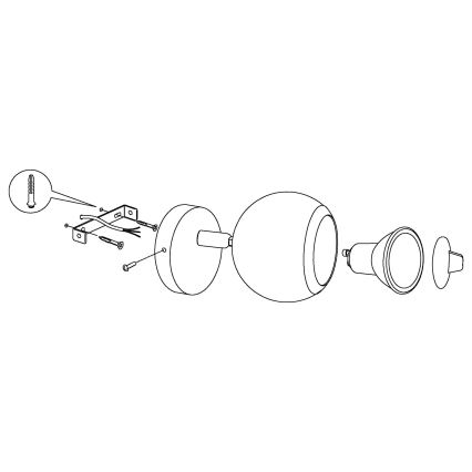 EGLO - LED Bodové svítidlo 1xGU10/3W LED