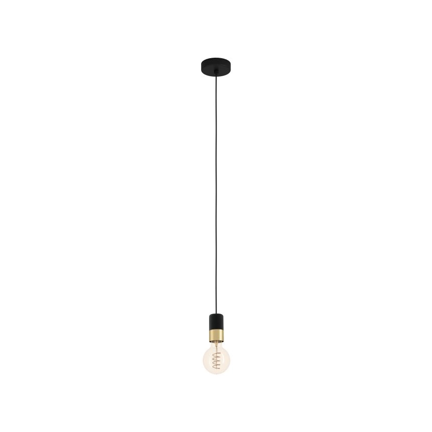 Eglo - Lustr na lanku 1xE27/40W/230V černá/zlatá