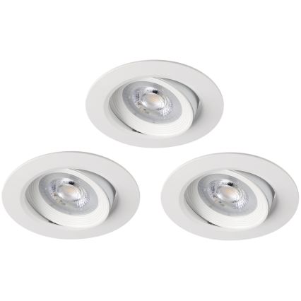 Eglo 31162 - SADA 3x LED Stmívatelné podhledové svítidlo SARTIANO LED/3,5W/230V IP23 bílá