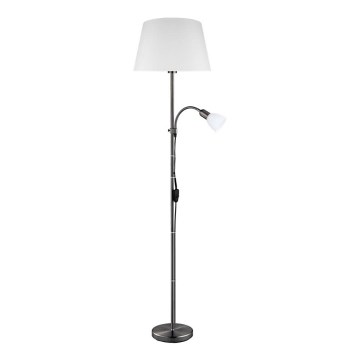 Eglo 31178 - Stojací lampa ALMACEN 1xE27/60W/230V + 1xE14/25W černá/bílá