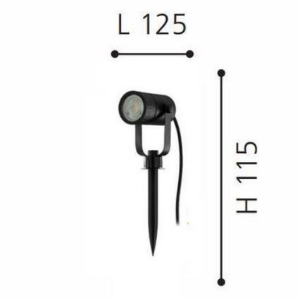Eglo 31374 - LED RGBW Stmívatelná venkovní lampa NEMA-Z 1xGU10/5W/230V 2700-6500K IP65 černá