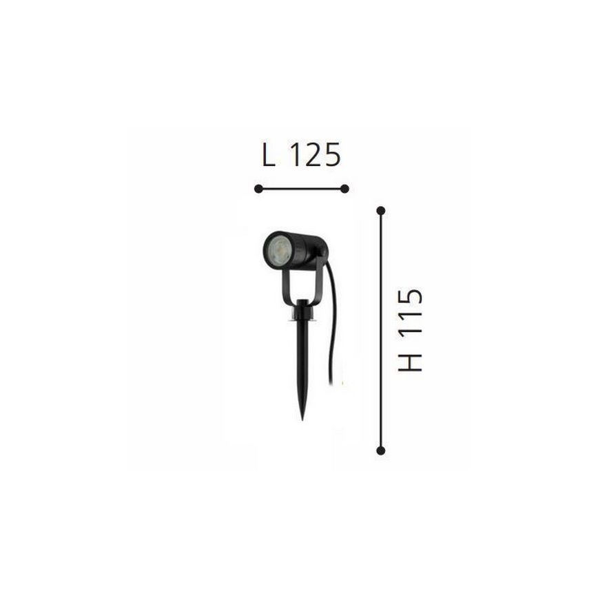 Eglo 31374 - LED RGBW Stmívatelná venkovní lampa NEMA-Z 1xGU10/5W/230V 2700-6500K IP65 černá